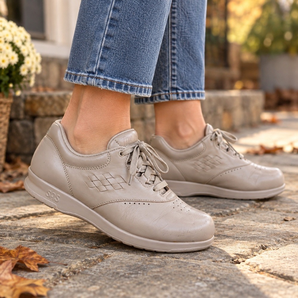 SAS Free Time Tripad Comfort Walking Shoes Comfort Sneakers Taupe Women's 7 M